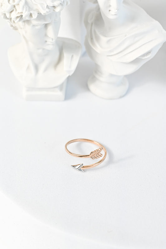 Ring Arrow Rose&White Gold