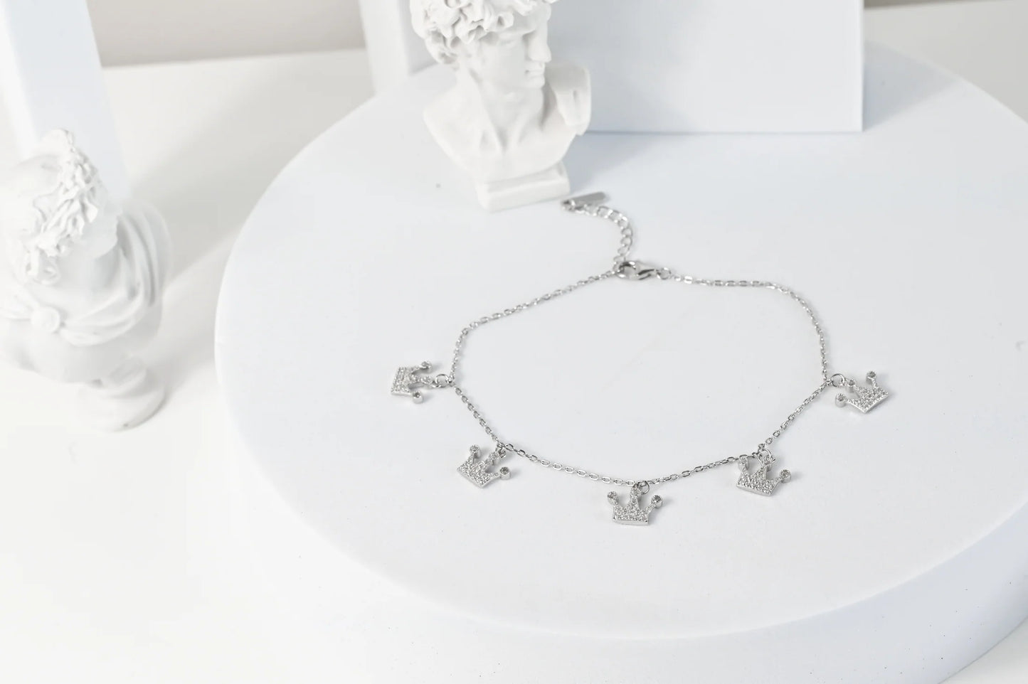 Silver Anklet Crown