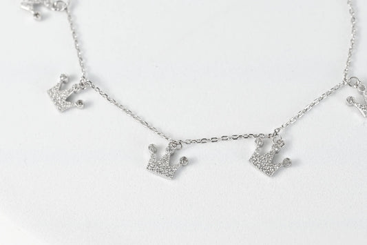 Silver Anklet Crown