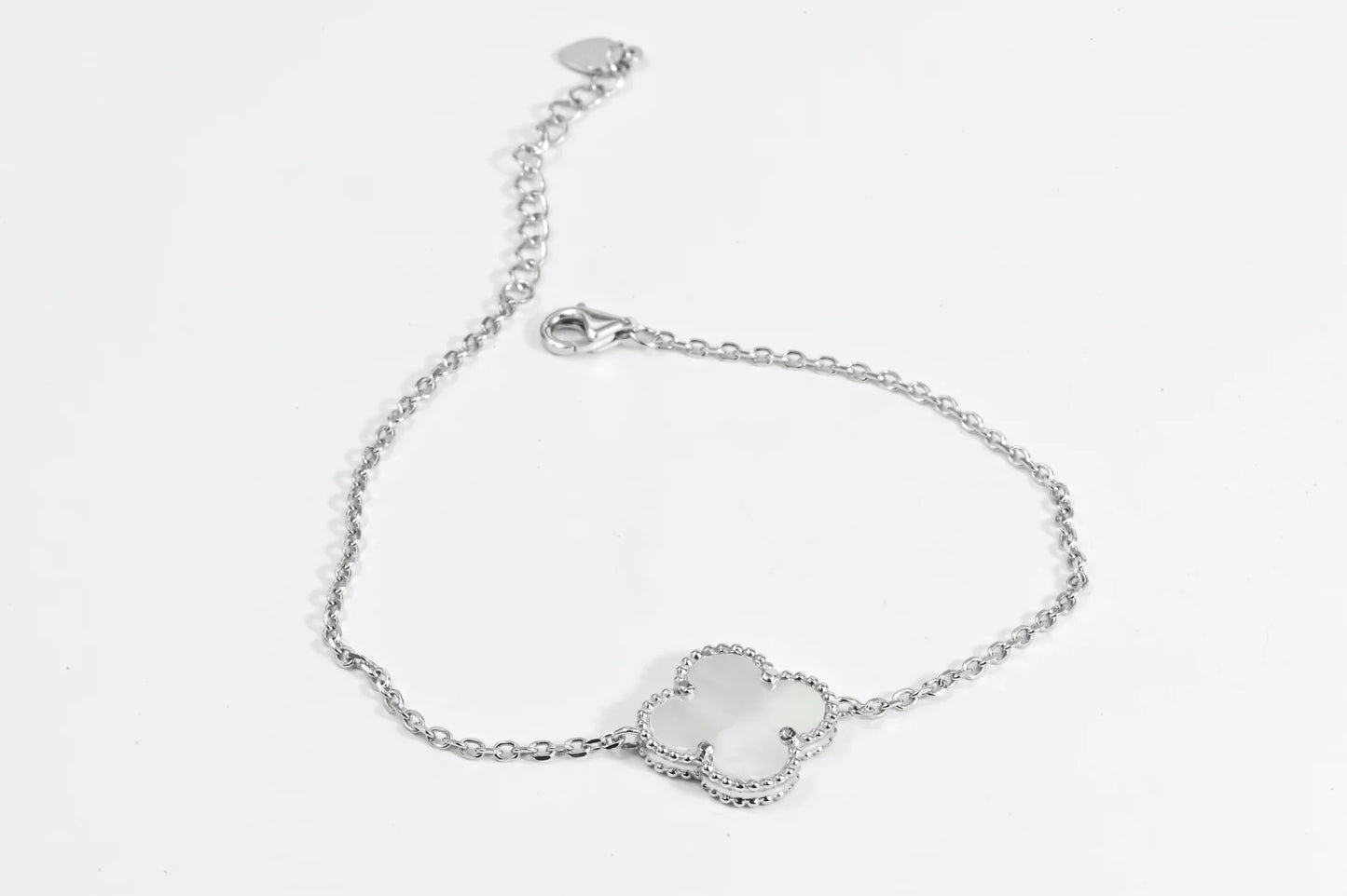 Silver Bracelet clover Mother of Pearl