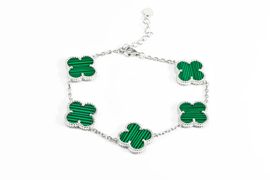 Silver Bracelet Malachite