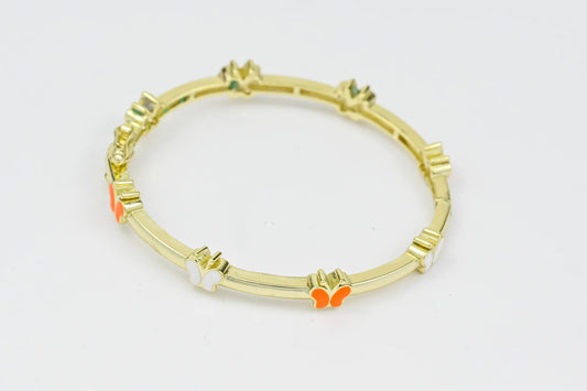 Kids Bracelet Butterfly Gold Plated