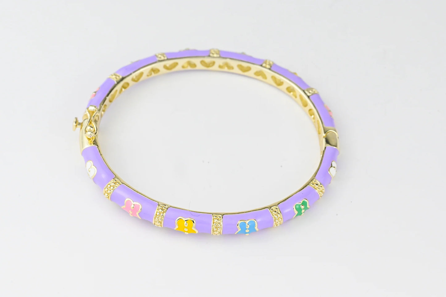 Kids Purple Bracelet Gold Plated