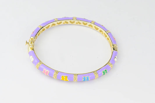 Kids Purple Bracelet Gold Plated