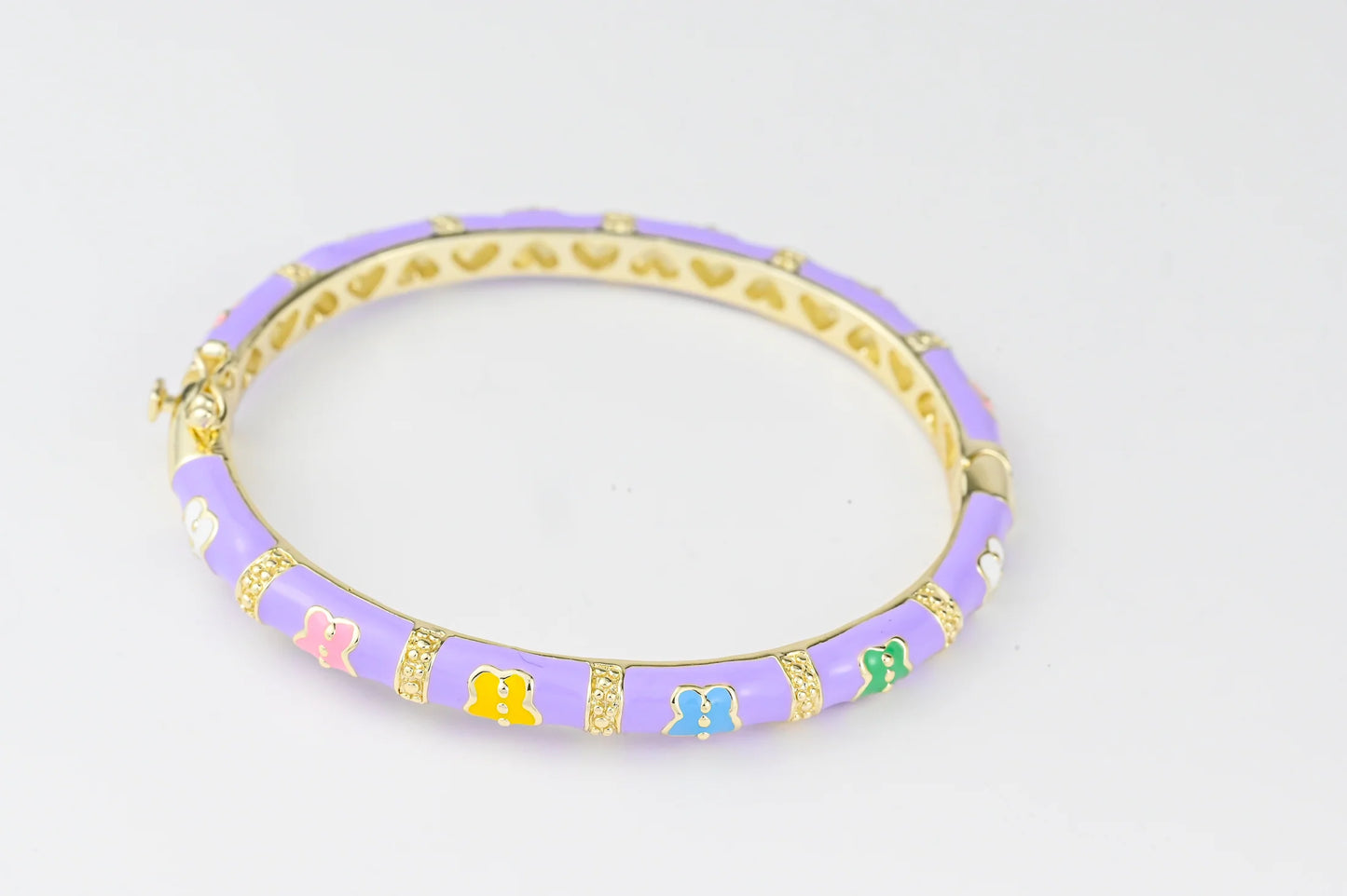 Kids Purple Bracelet Gold Plated