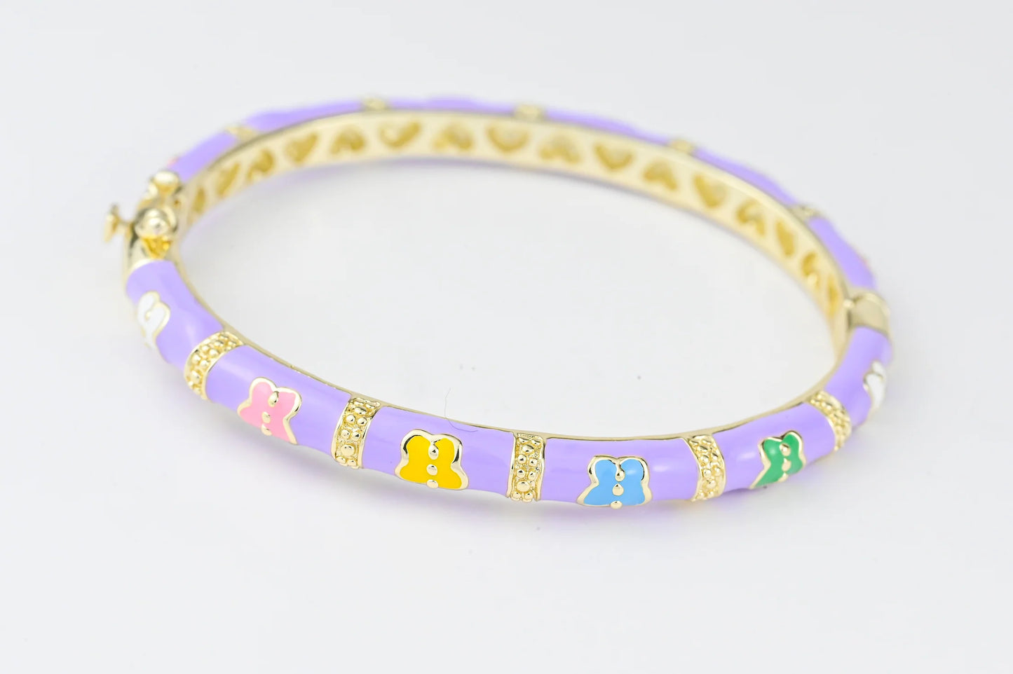 Kids Purple Bracelet Gold Plated