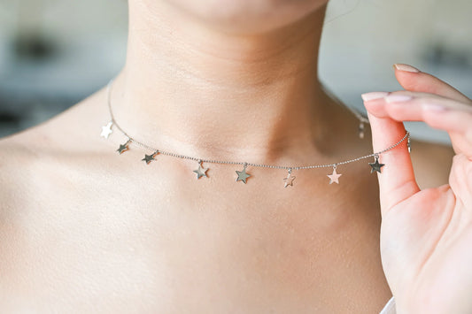 Silver Starry Sky Silver Necklace