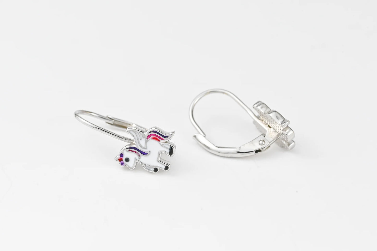 Kids Silver Earrings Unicorn