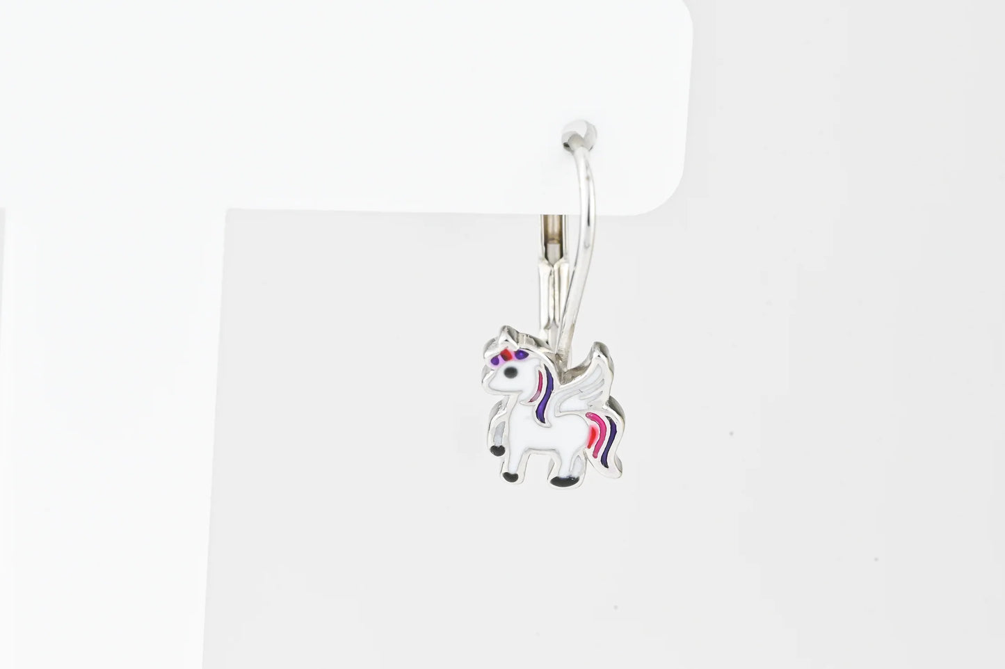 Kids Silver Earrings Unicorn