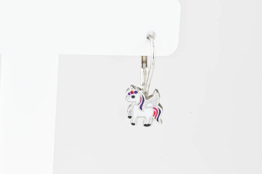 Kids Silver Earrings Unicorn