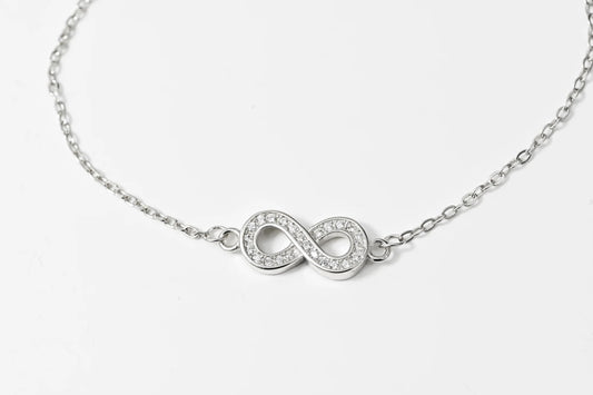 Silver Infinity Charm Bracelet