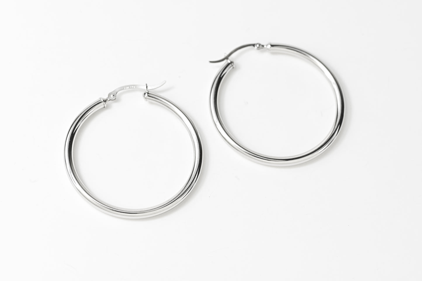 Hoop Earrings White Gold