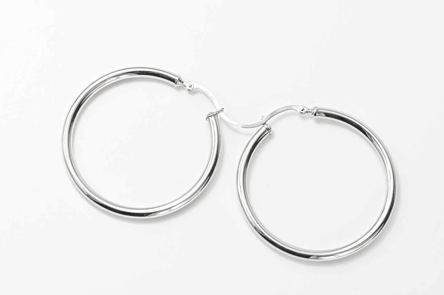 Hoop Earrings White Gold