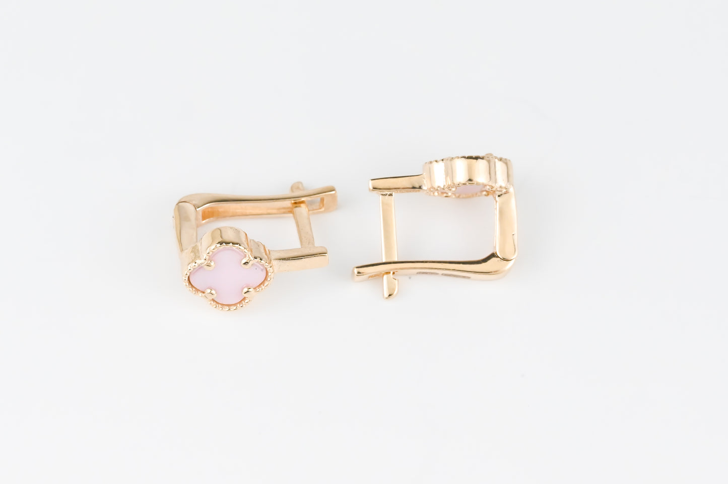 Pink clover Kids Earrings