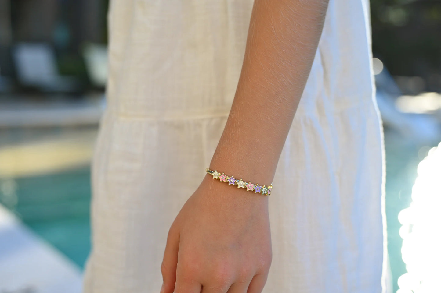 Kids Bracelet Stars Gold Plated