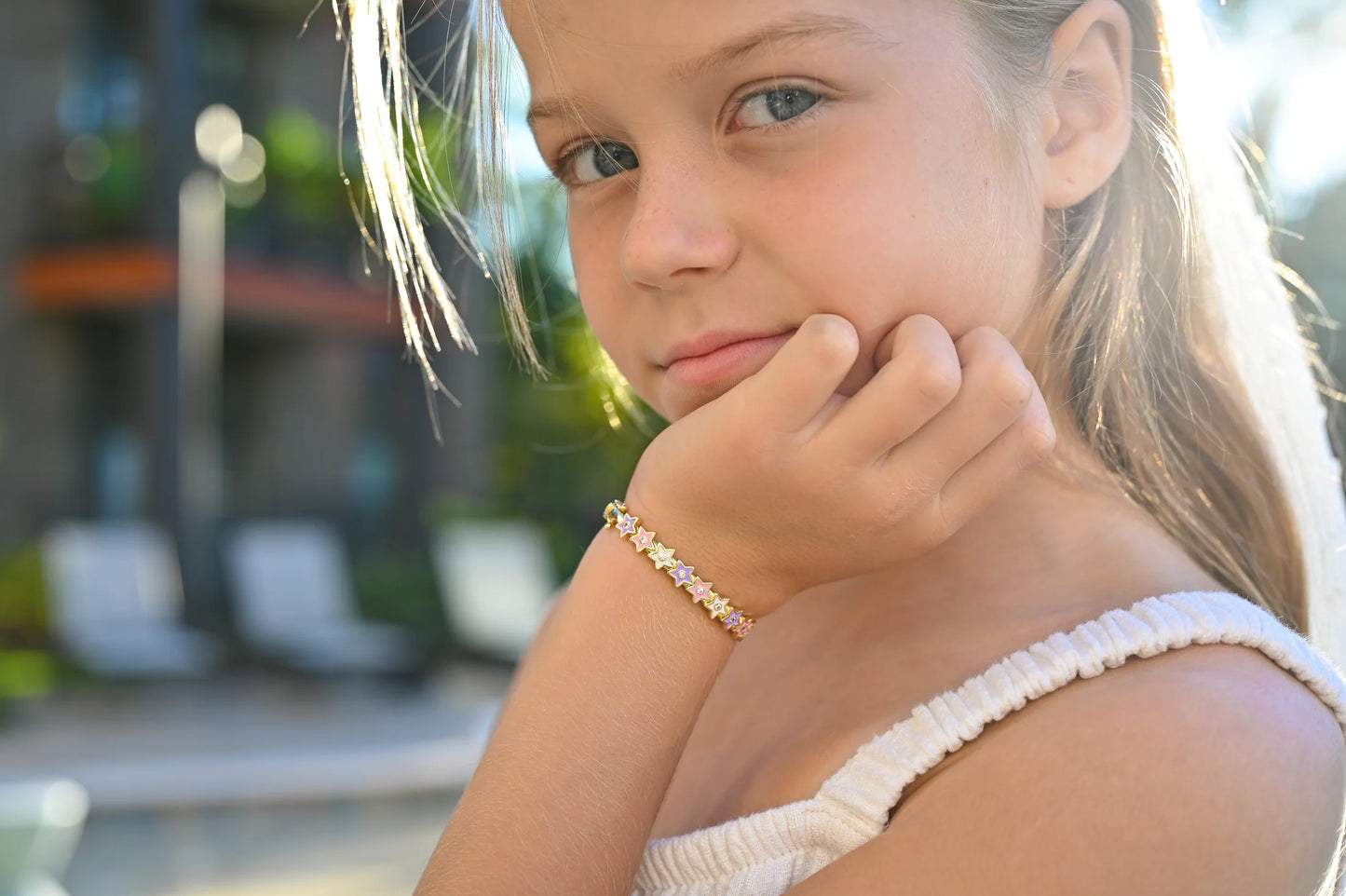Kids Bracelet Stars Gold Plated