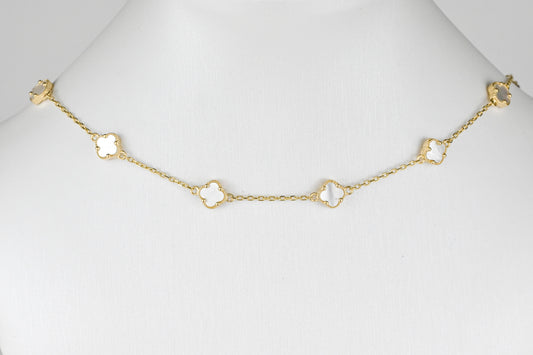 Necklace clover Yellow Gold