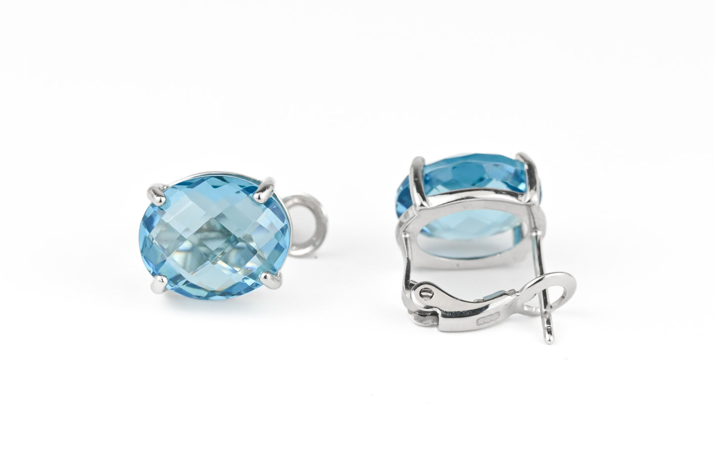 Blue Topaz silver Earrings