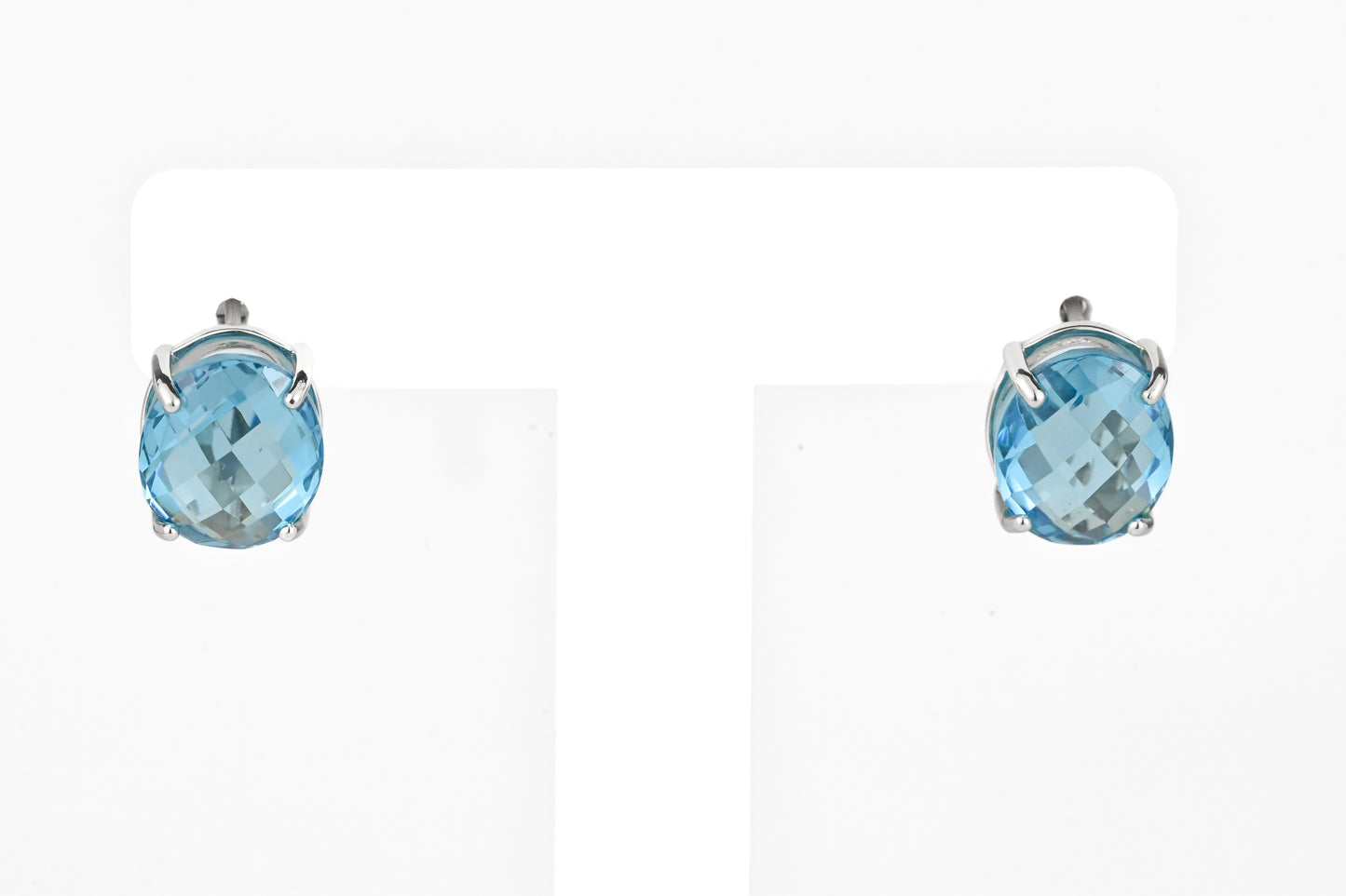 Blue Topaz silver Earrings