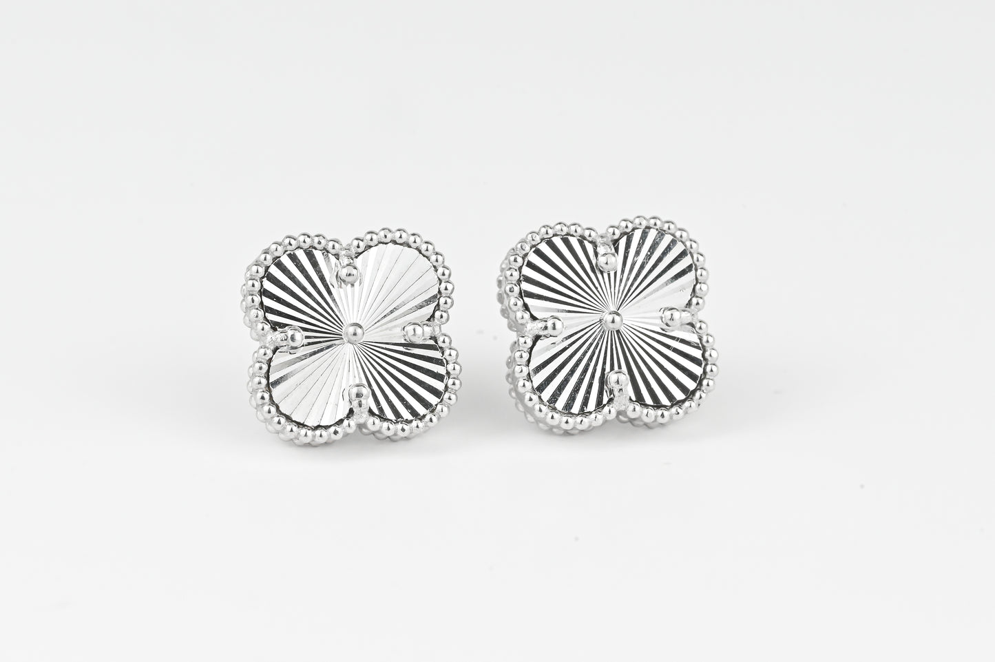 Stud Silver Earrings clover