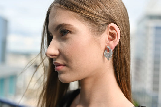 Silver Stud Earrings Bright Angel