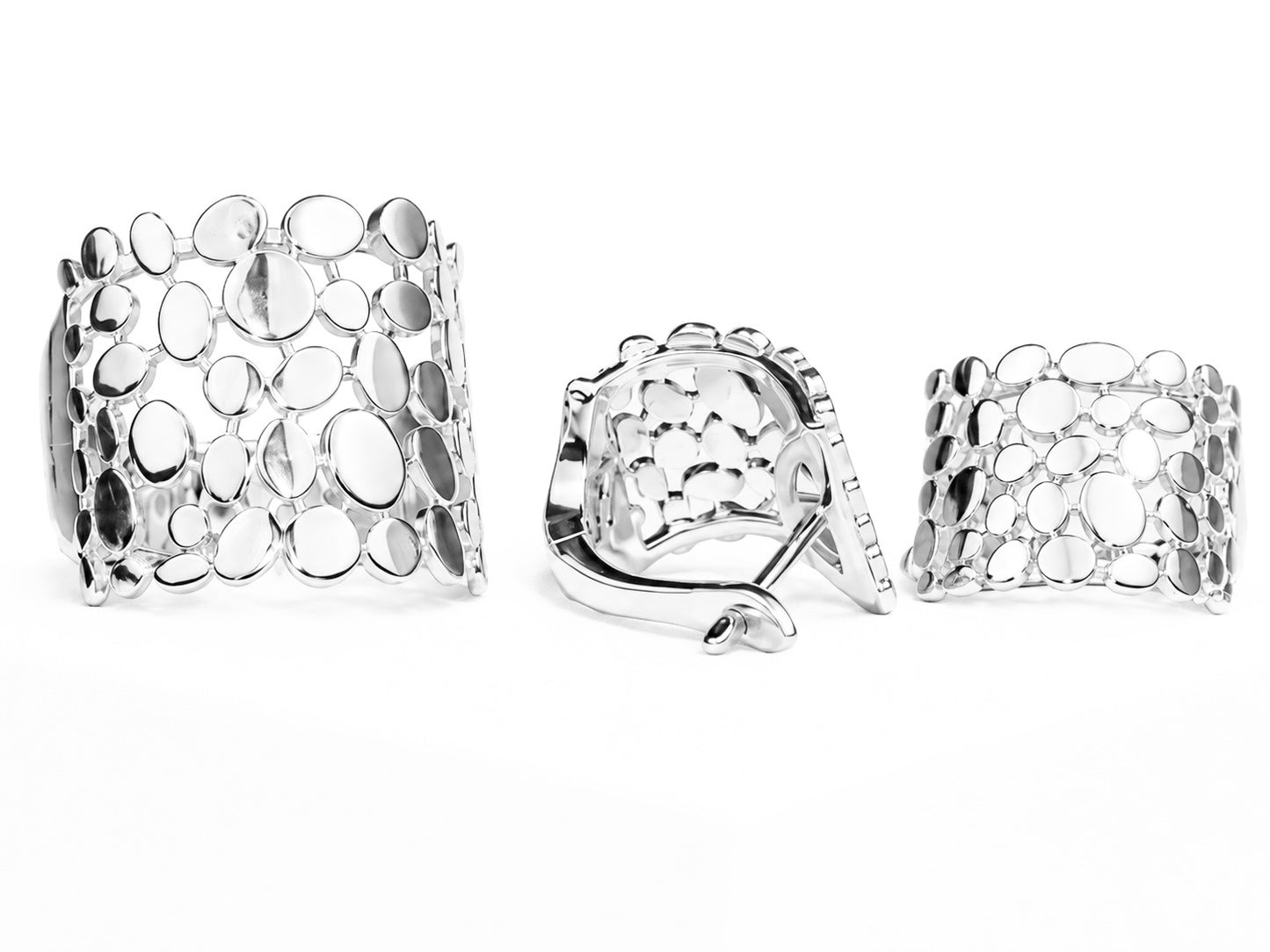 Silver Set (Earrings & Ring)