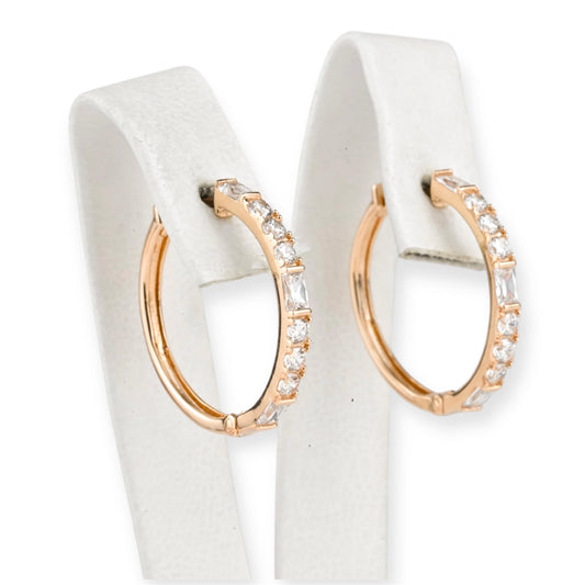 Hoops Earrings with Zirconia stones