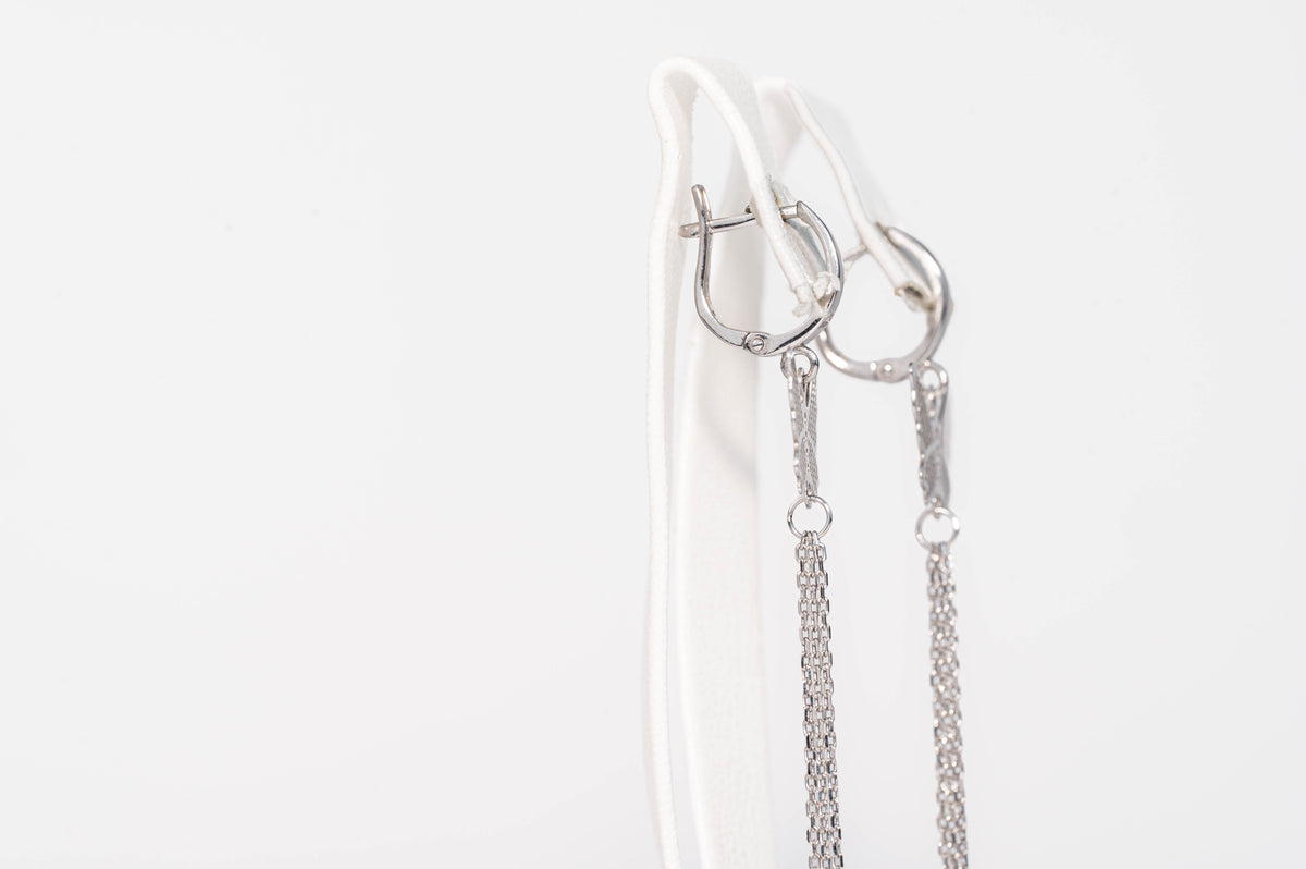 Dangle Earrings White Gold 585 Butterfly