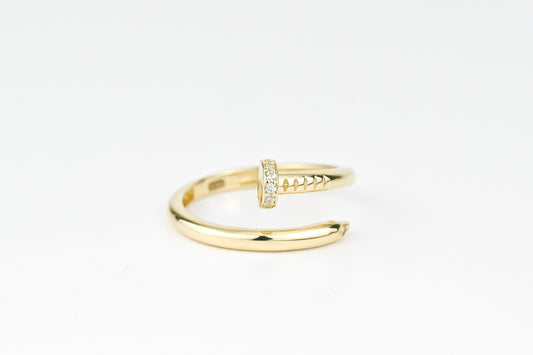Nail Ring Yellow Gold