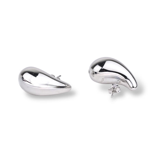 Drop Silver Stud Earrings