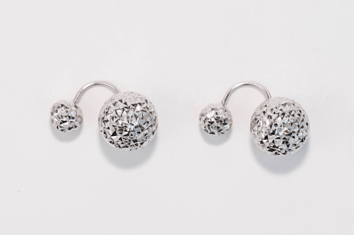 Screw in Earrings White Gold 585(14K)