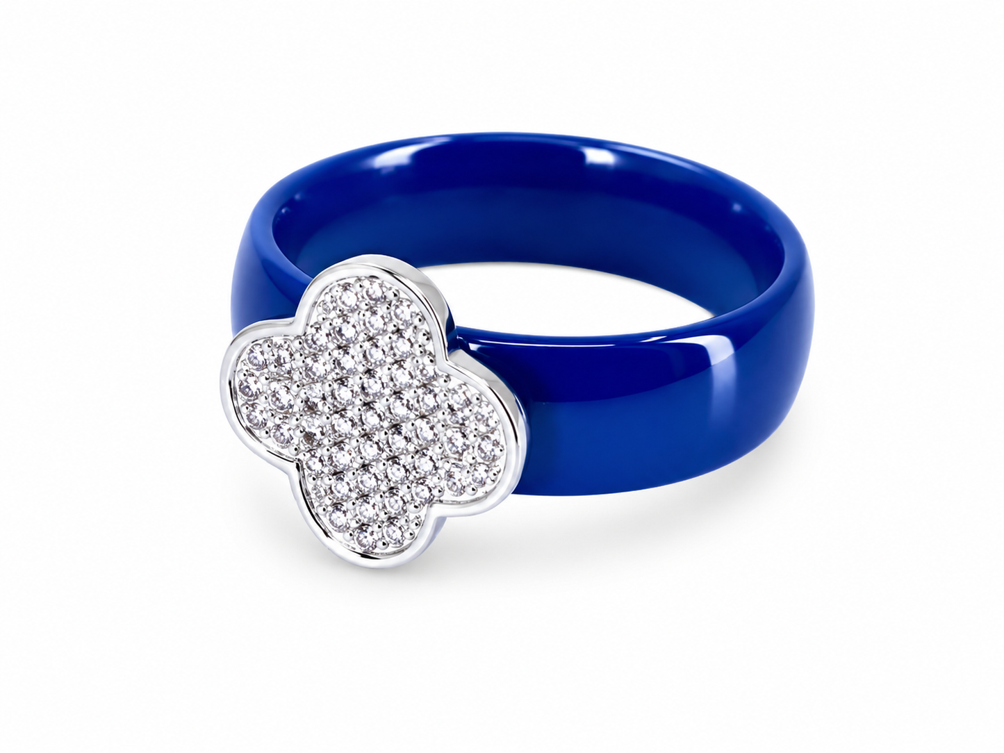 Silver Ceramic Ring