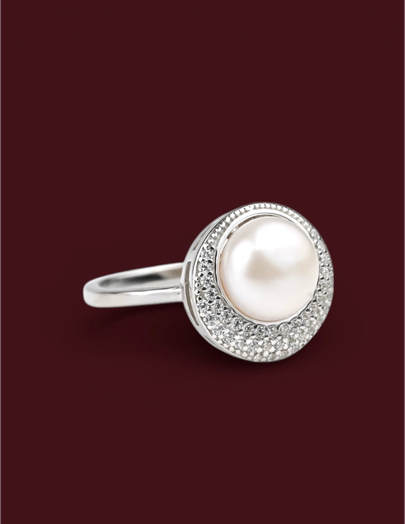 Silver Set with Pearl