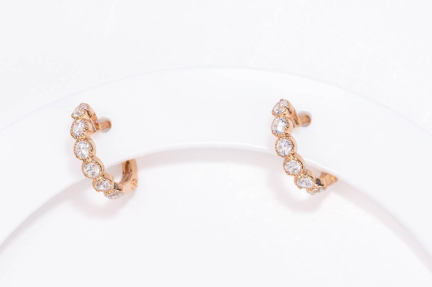 Kids Earrings Hoops with Zirconia stones