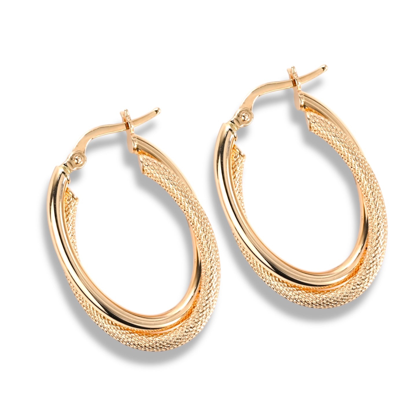 Rose Gold Hoops Earrings