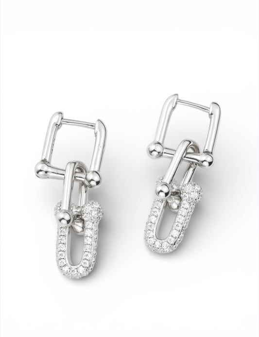 Silver Earrings Chain