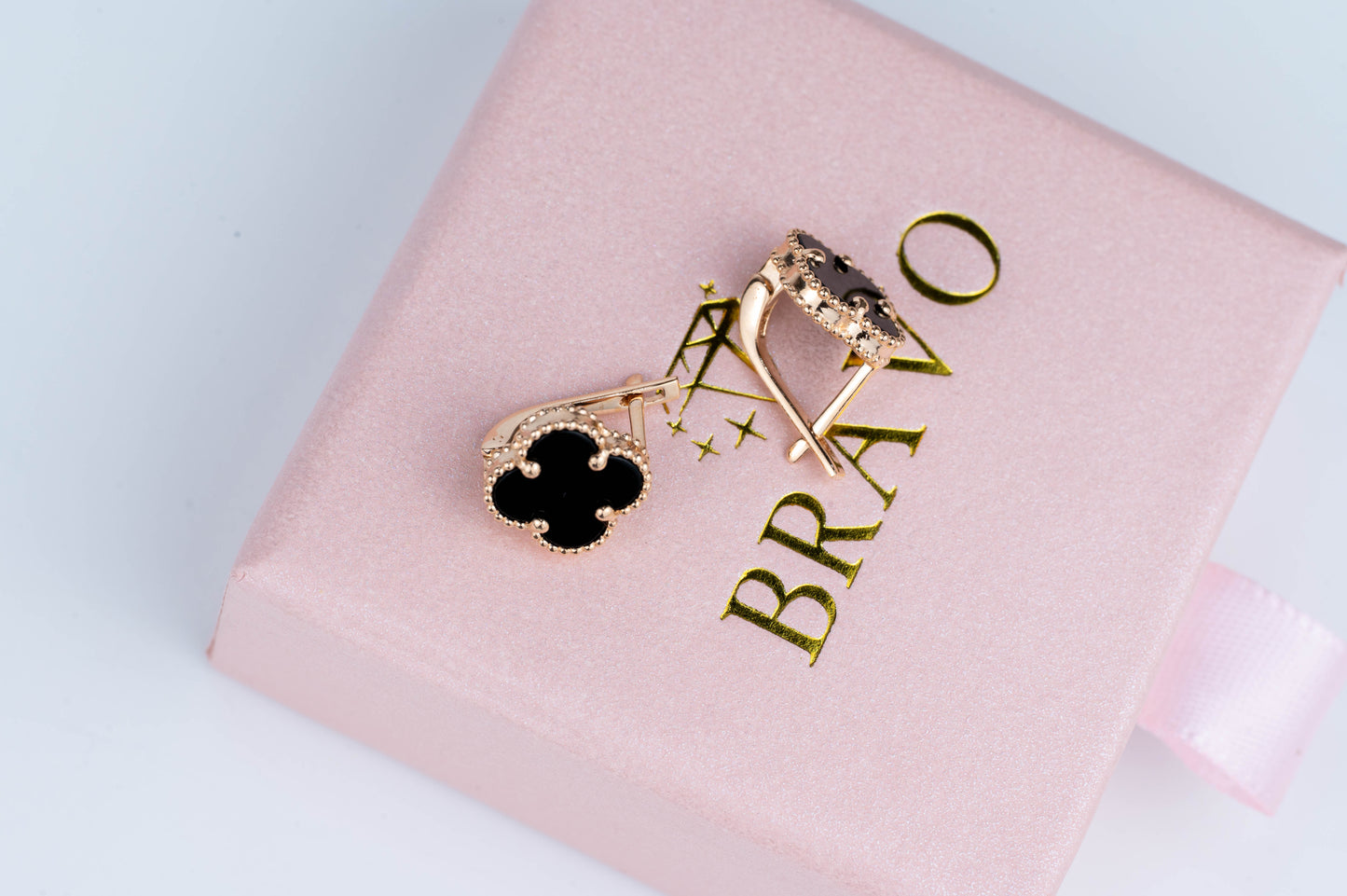 Earrings with Black Onyx