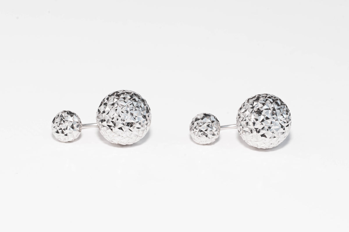 Screw in Earrings White Gold 585(14K)