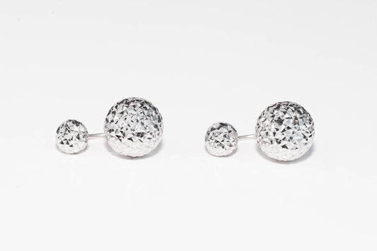 Screw in Earrings White Gold 585(14K)