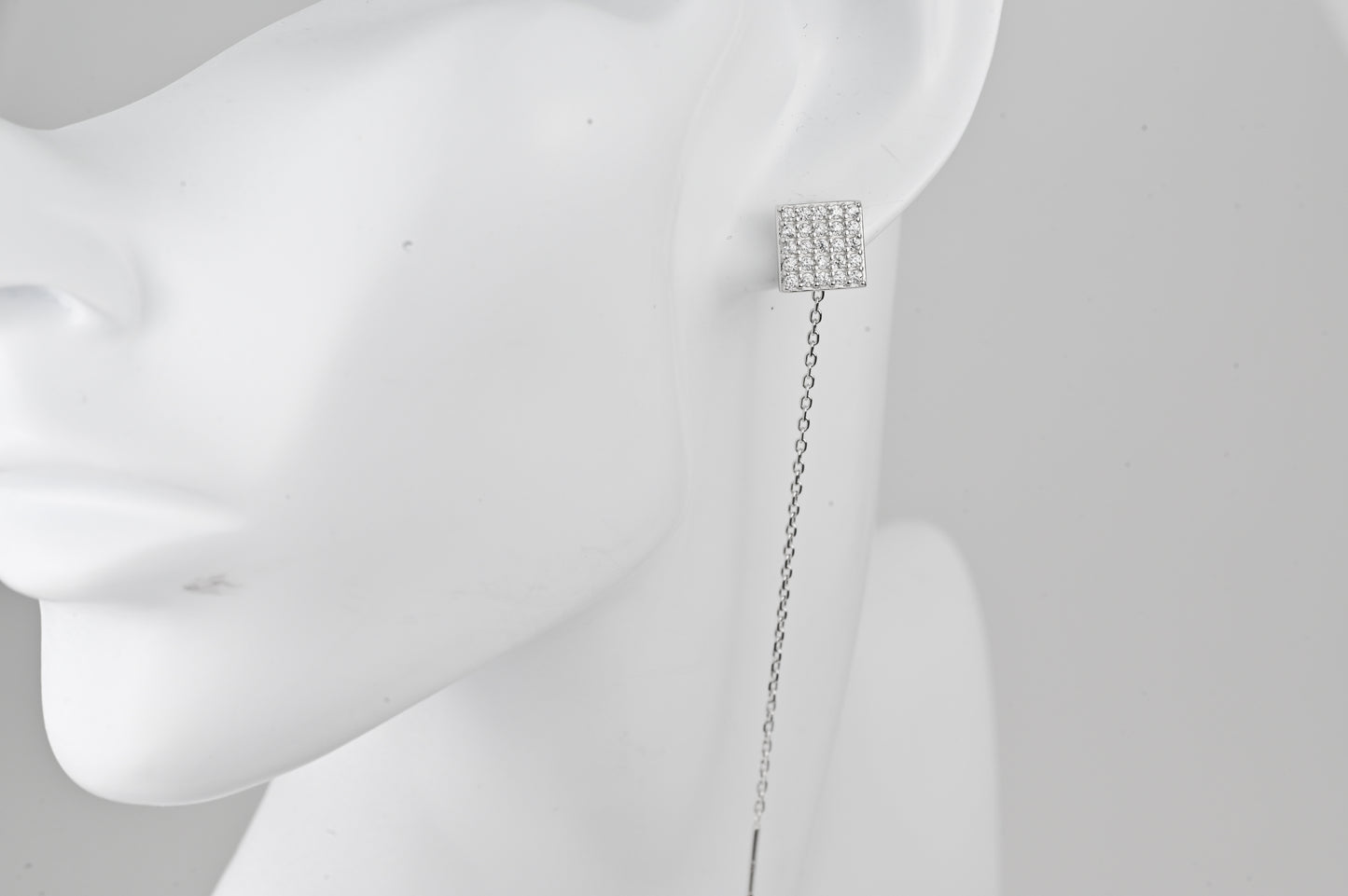 Threads Silver Earrings