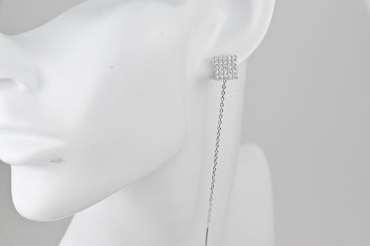 Threads Silver Earrings