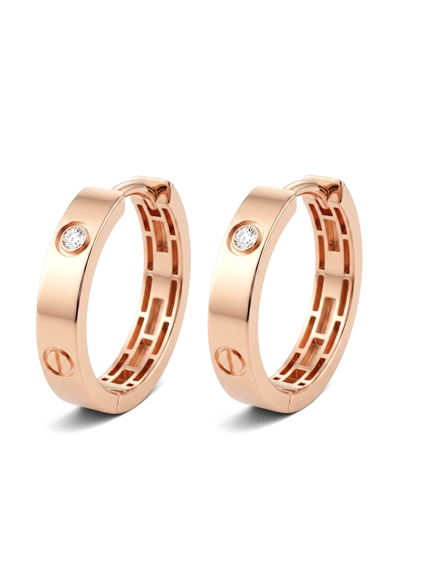 Rose Gold Hoops Earrings