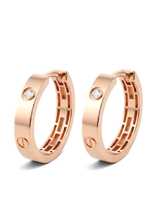 Rose Gold Hoops Earrings