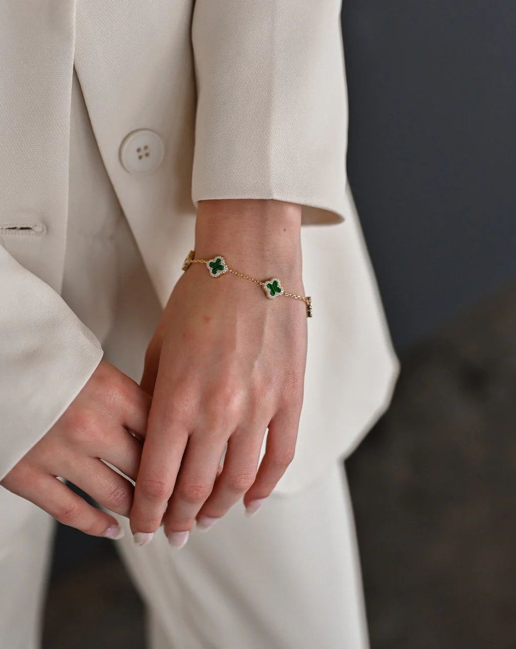 Silver Bracelet Malachite