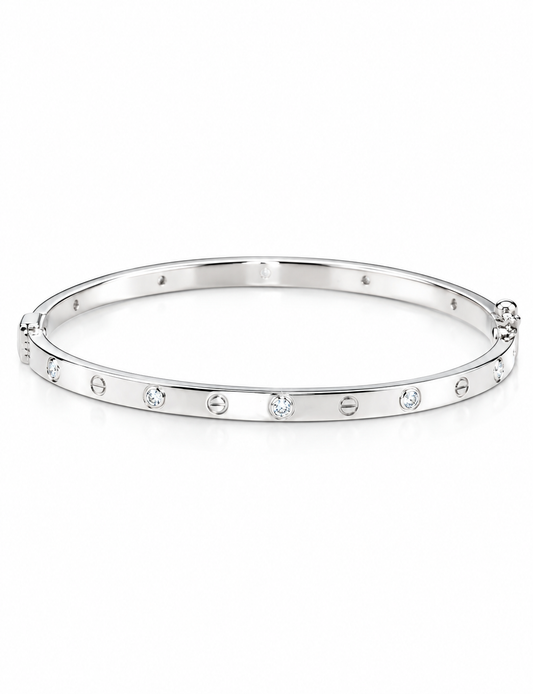 Silver Bracelet with Zirconia stones