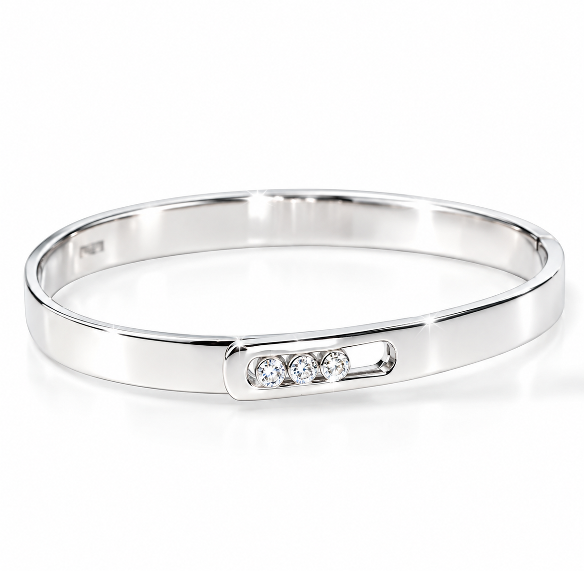 Silver Bracelet with Zirconia stones