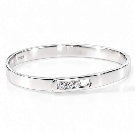 Silver Bracelet with Zirconia stones