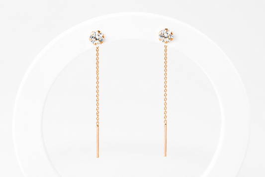 Thread Rose Gold 585 Earrings