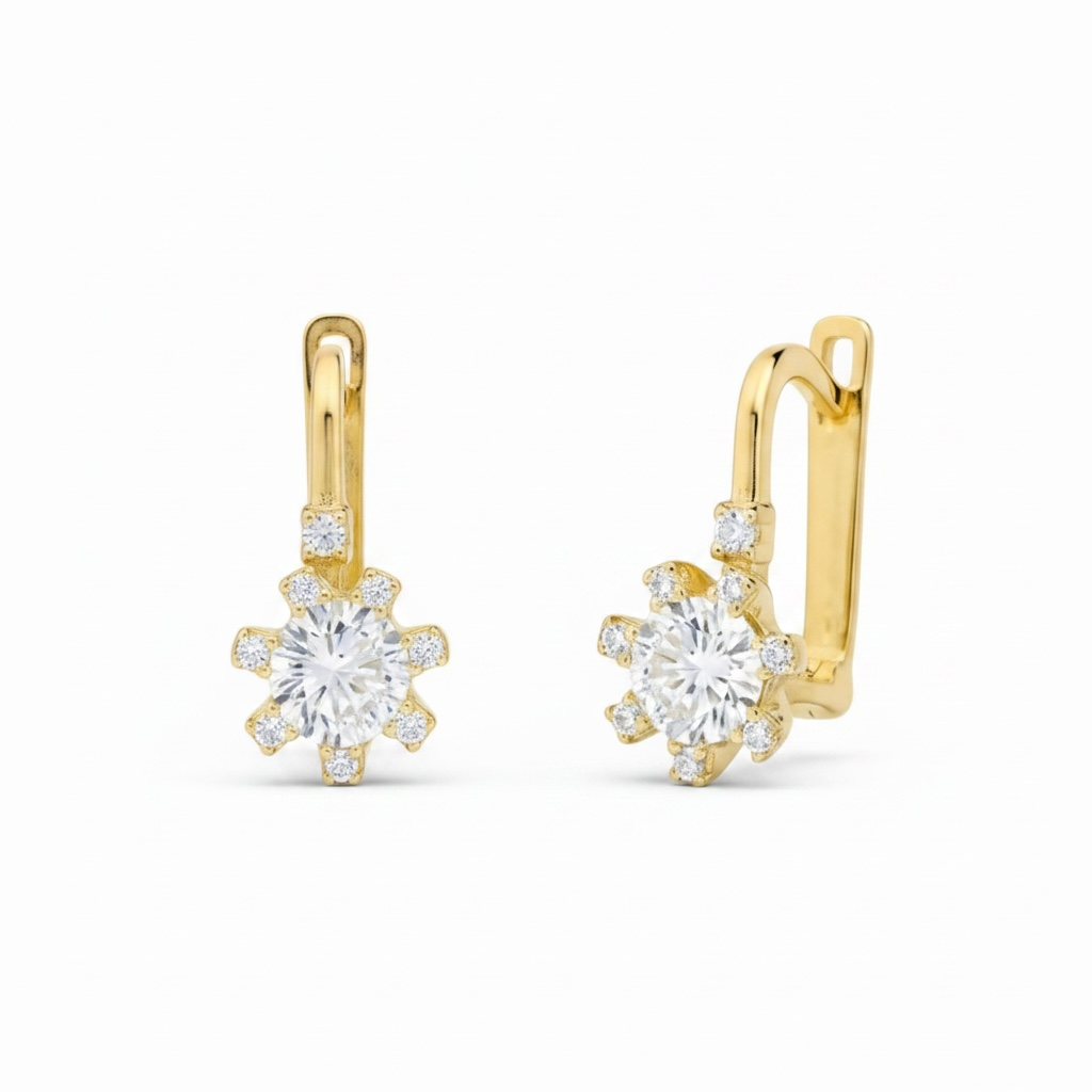 Bright Earrings Yellow Gold