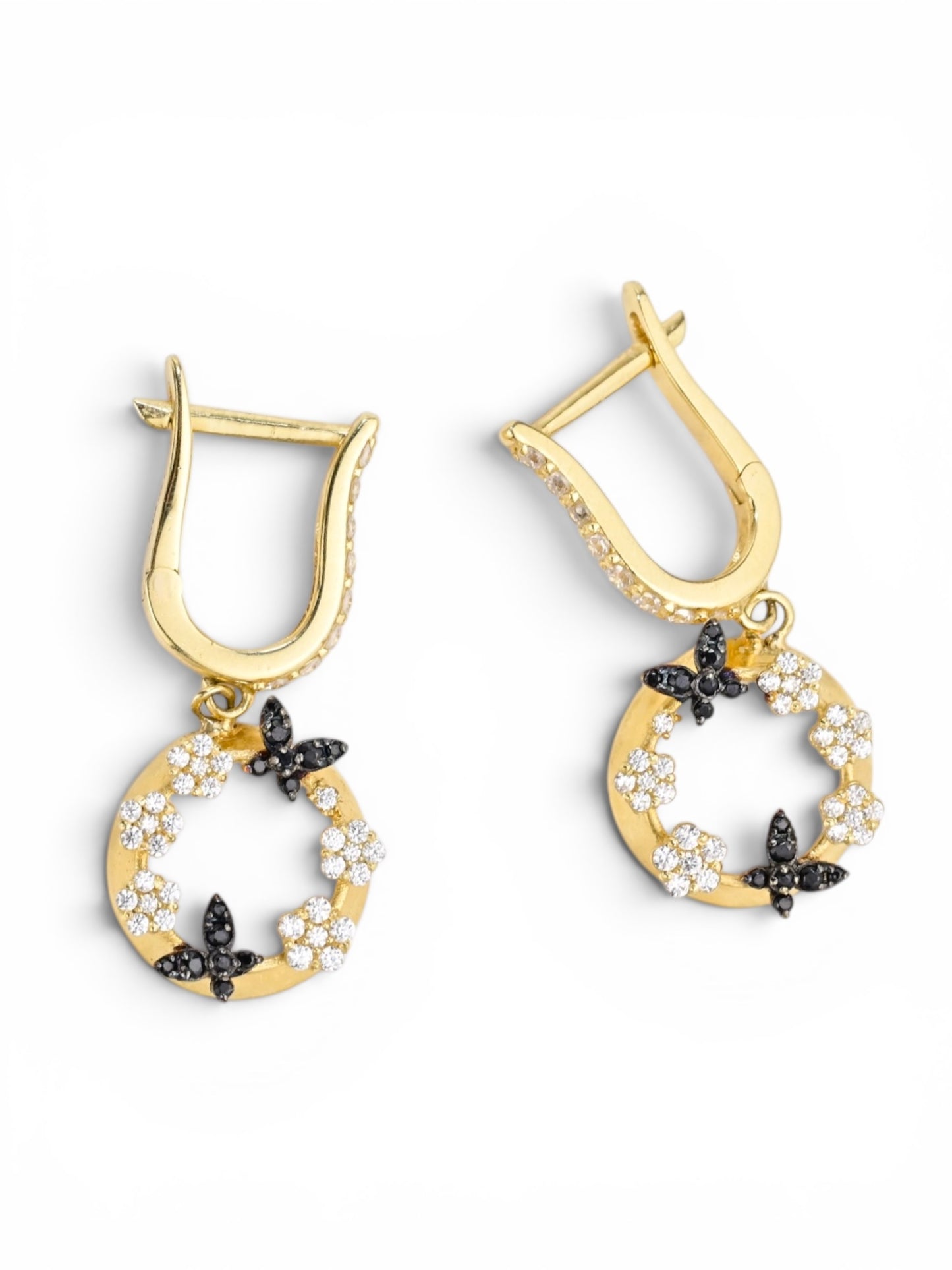 Dangle Earrings Yellow Gold 14 K
